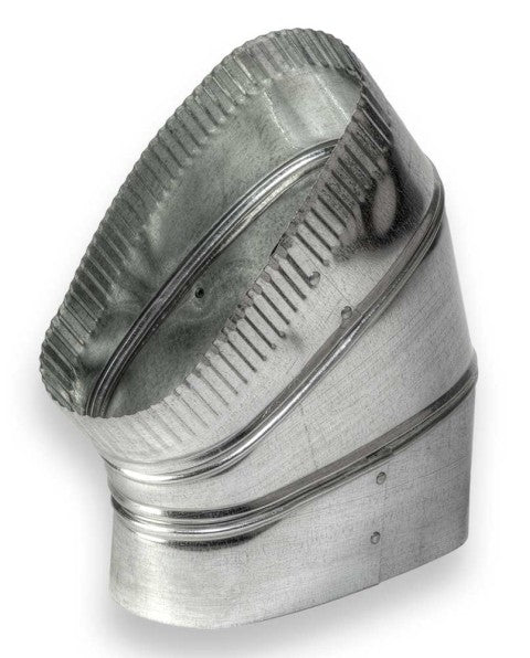 Flat Elbow Transition - 7" Sheet Metal 45 - Degree Oval Flat Duct Angle - is Compatible with Duct 7" - HVAC Premium745FLT