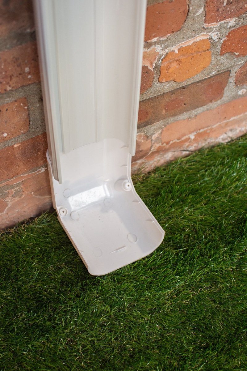 HVAC Premium ABS Plastic Decorative Line Set Cover 45 Elbow Vertical Bend for Ductless Mini Split Air Conditioners - Pipe Cover - 4" - Beige - HVAC PremiumPC4BG - EL120VRT