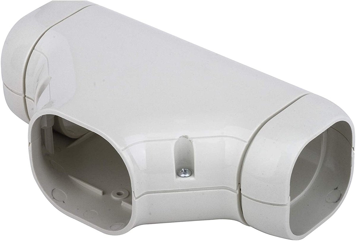 HVAC Premium ABS Plastic Decorative Line Set Cover T Joint for Ductless Mini Split Air Conditioners - Pipe Cover - 4&quot; - Beige - HVAC PremiumPC4BG - TJNT
