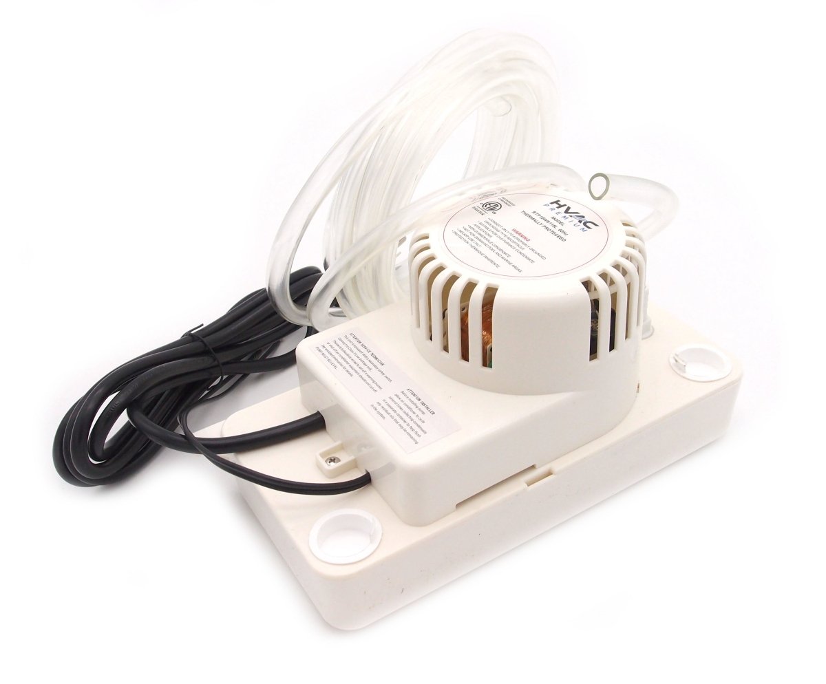 HVAC Premium Condensate Removal Pump – 115V/60hz 1.1L Tank - 3/8"x 15' Drain Pipe included – Automatic Safety Switch Sensor - HVAC PremiumCP - TP - 1.1 - 110