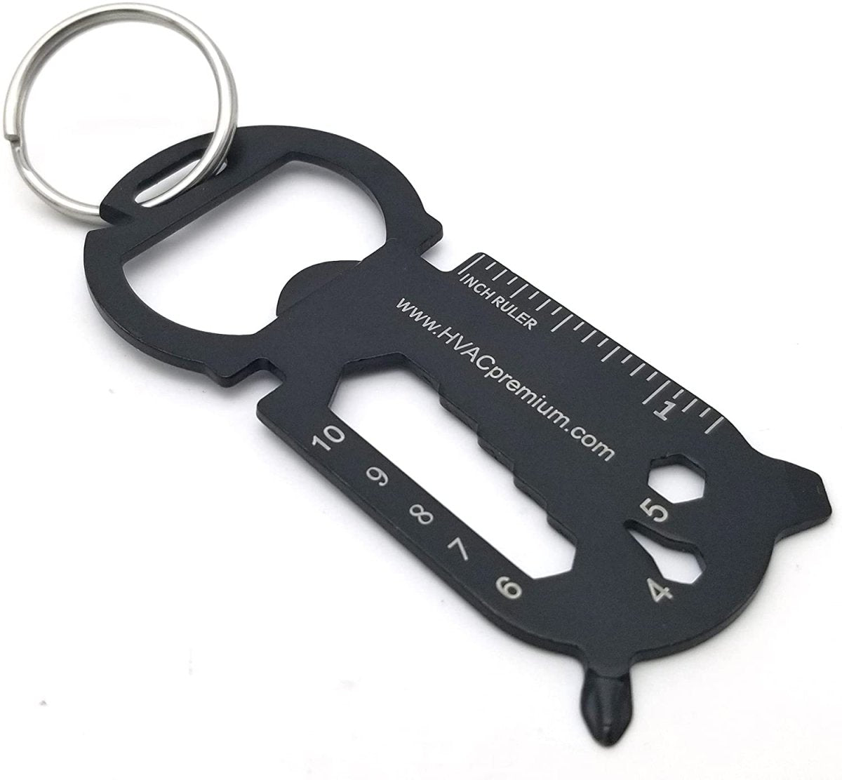 Multi - Function Keychain Multi - Tool Bottle Opener EDC Handy Accessory, Hex Tool (7 Sizes) , Screwdriver, Wrench, Bike Spoke/Wire Bender, Imperial Ruler, Crow Bar - HVAC PremiumMLTL - SLM1