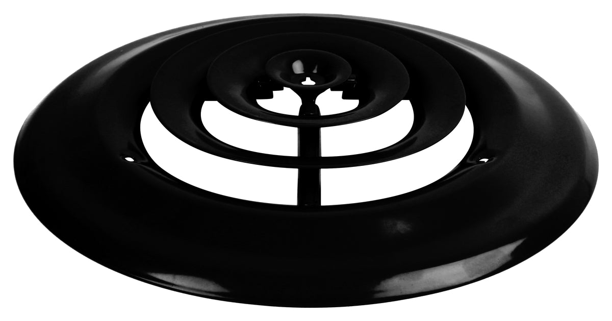 8&quot; Round Ceiling Diffuser - Easy Air Flow - HVAC Duct [Black]