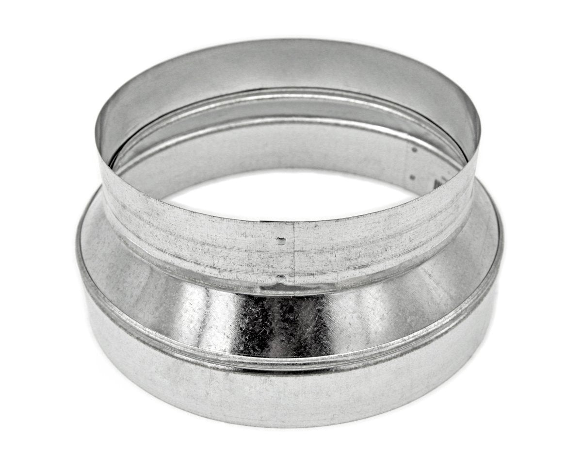 Round Metal Pipe Reducer &amp; Increaser | 12&quot; to 6&quot; HVAC Duct Reducer or Increaser 30g Gauge | Galvanized Sheet Metal Ducting Connector is Compatible with Duct 6&quot; - HVAC Premium126Reducer