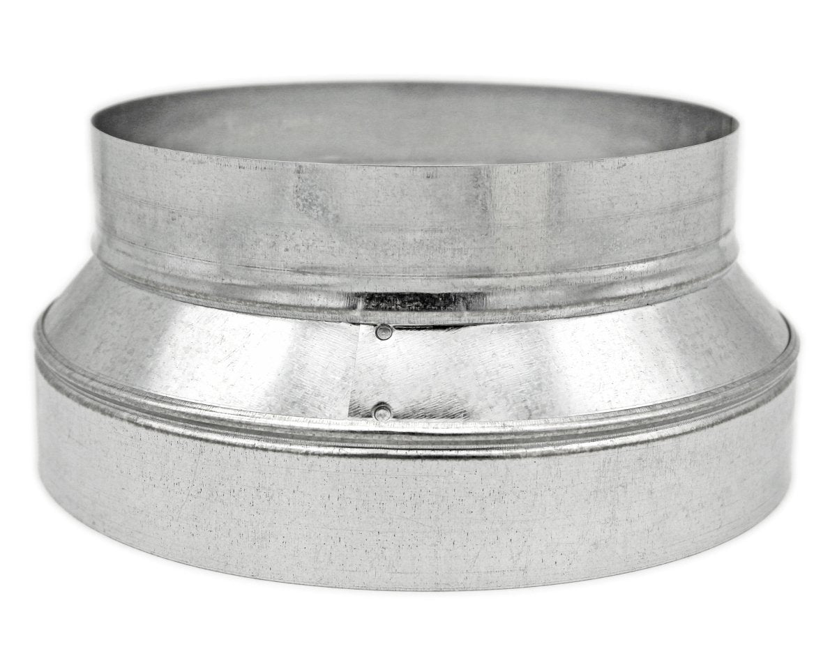 Round Metal Pipe Reducer &amp; Increaser | 12&quot; to 6&quot; HVAC Duct Reducer or Increaser 30g Gauge | Galvanized Sheet Metal Ducting Connector is Compatible with Duct 6&quot; - HVAC Premium126Reducer