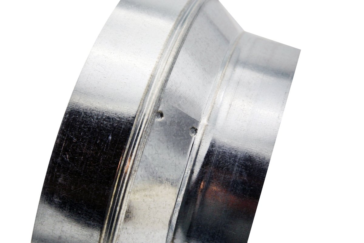 Round Metal Pipe Reducer &amp; Increaser | 16&quot; to 12&quot; HVAC Duct Reducer or Increaser 26g Gauge | Galvanized Sheet Metal Ducting Connector is Compatible with Duct 12&quot; - HVAC Premium1612Reducer