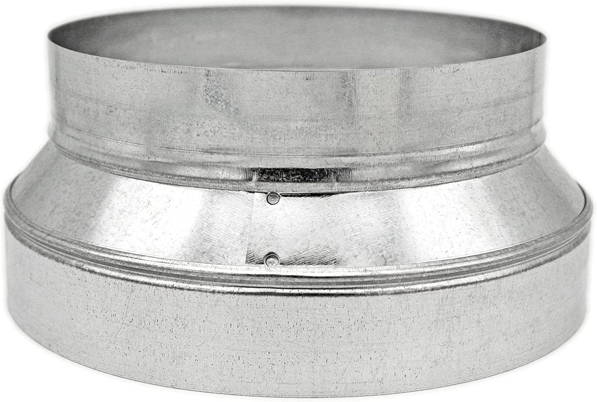 Round Metal Pipe Reducer & Increaser | 7" to 6" or 6" to 7" HVAC Duct Reducer or Increaser 30g Gauge | Galvanized Sheet Metal Ducting Connector is Compatible with Duct 6" - HVAC PremiumRP - RED76