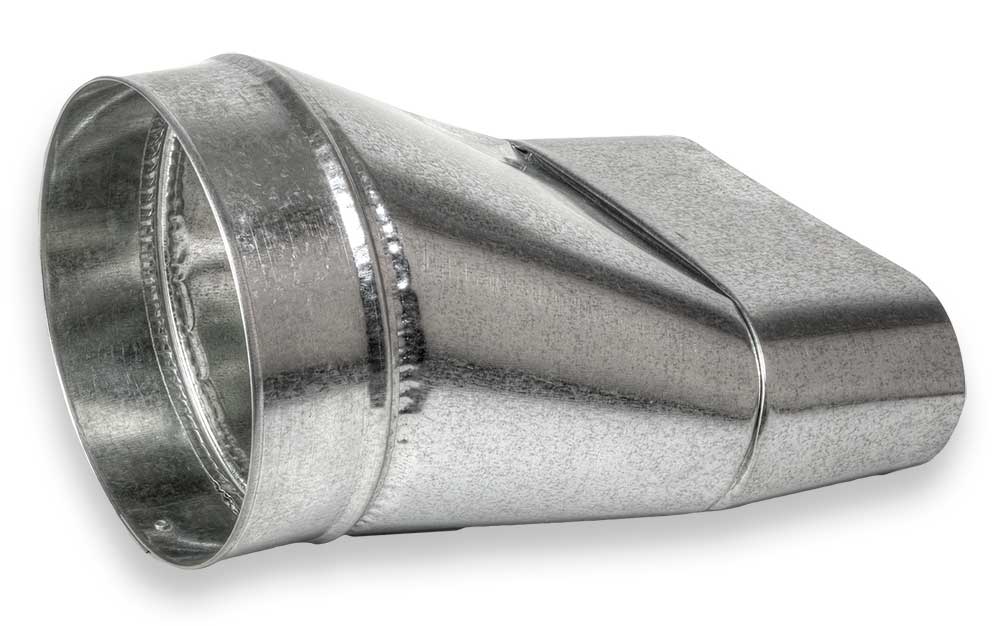 Round to Oval Straight Boot - 6" Straight Transitioning Duct Boot is Compatible with Duct 6" - HVAC Premium6RTOSTRT