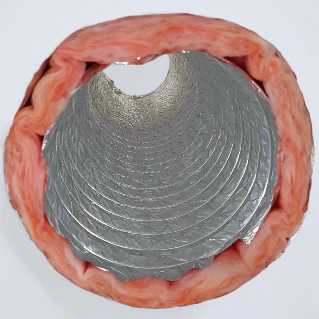 10 Inch Aluminum Hose Flexible Insulated R-8.0 - HVAC Premium
