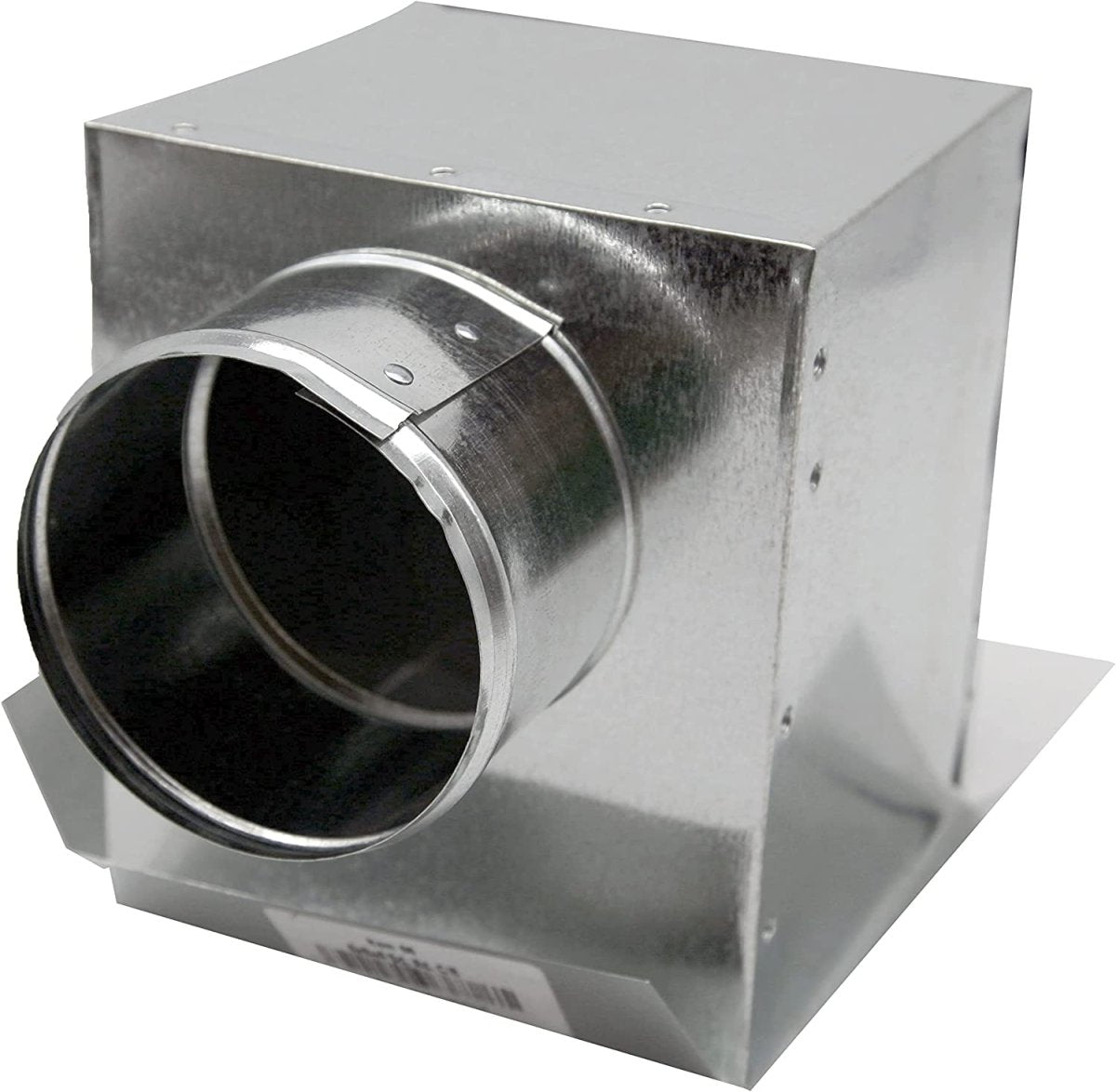 Side Outlet Ceiling Diffuser Box | 12&quot; X 12&quot; X 6&quot; | Galvanized Steel Metal Box is Compatible with Duct 6&quot; - HVAC Premium12126SDCLNGBX
