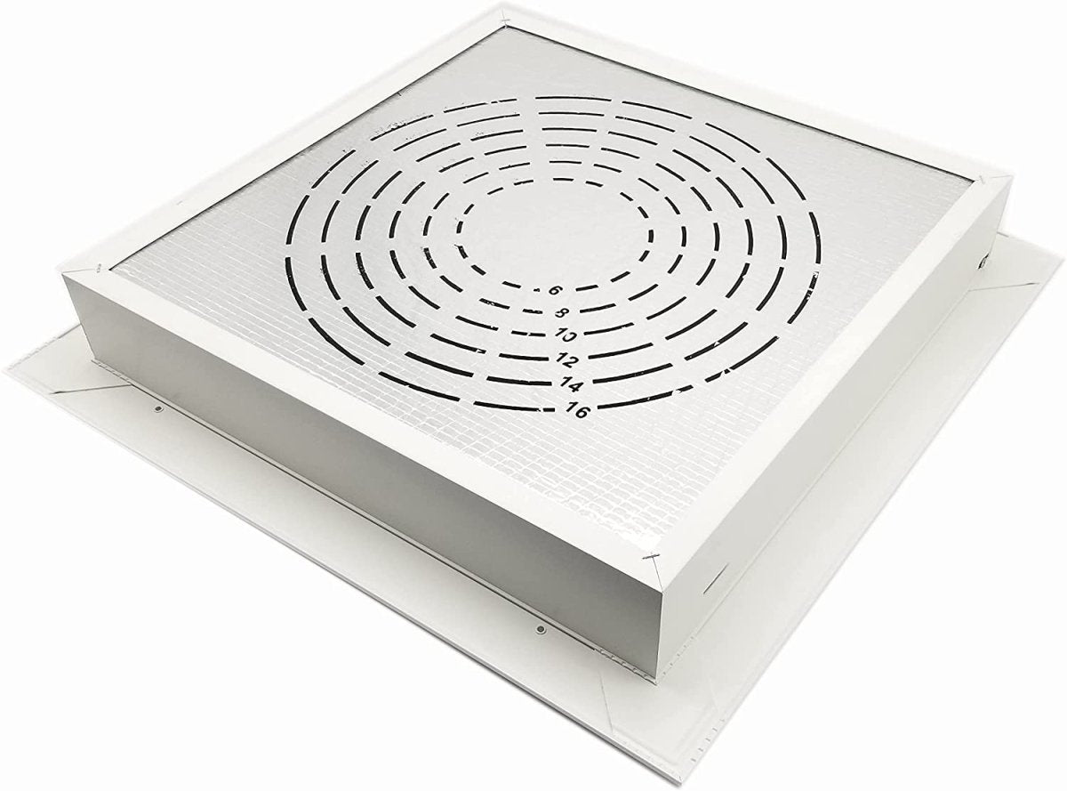 Steel Fixed Bar Return Air Filter Grille with Plenum Box - 24 x 24 T - Bar Lay - in Drop Ceiling - HVAC PremiumUSR - SRH20F - 1