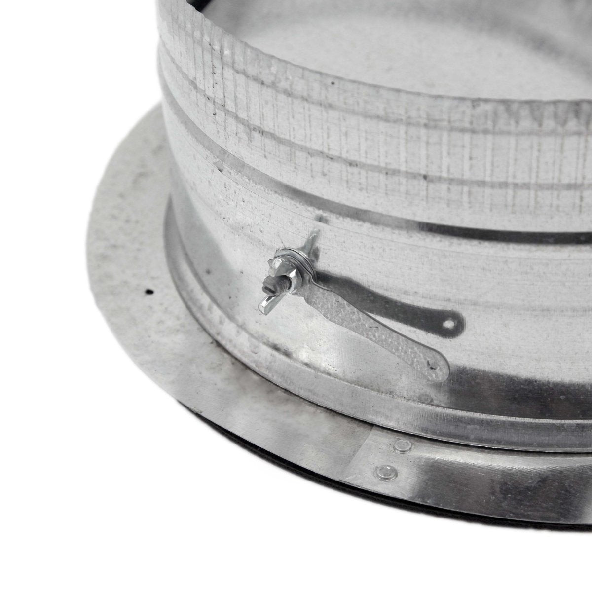 Stick - on Collar Duct with Damper | Galvanized Steel Metal Collar Duct with Damper 30 Gauge | 12&quot; Stick on Collar w/Damper is Compatible with Duct 12&quot; - HVAC Premium12STOCLWD