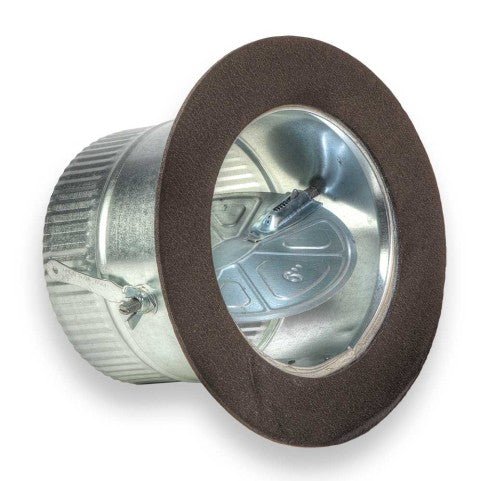 Stick - on Collar Duct with Damper | Galvanized Steel Metal Collar Duct with Damper 30 Gauge | 6" Stick on Collar w/Damper is Compatible with Duct 6" - HVAC Premium6STOCLwD
