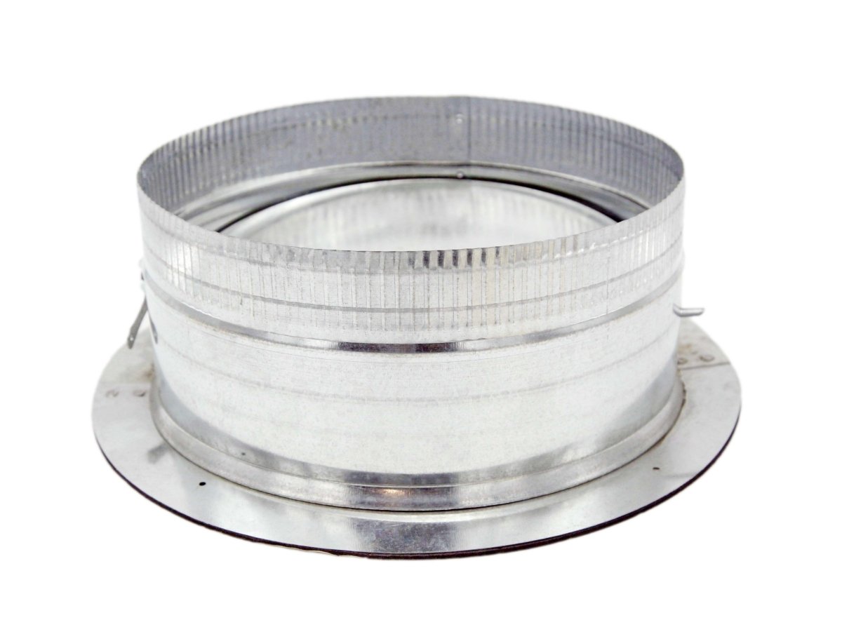 Stick - on Collar Duct with Damper | Galvanized Steel Metal Collar Duct with Damper 30 Gauge | 9" Stick on Collar w/Damper is Compatible with Duct 9" - HVAC Premium9STOCLWD