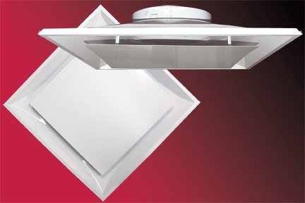 T - Bar Drop Ceiling Grille - Flat Plate Plaque Diffuser - 12&quot; x 12&quot; - 6&quot; Collar - HVAC PremiumFDSG6 12x12