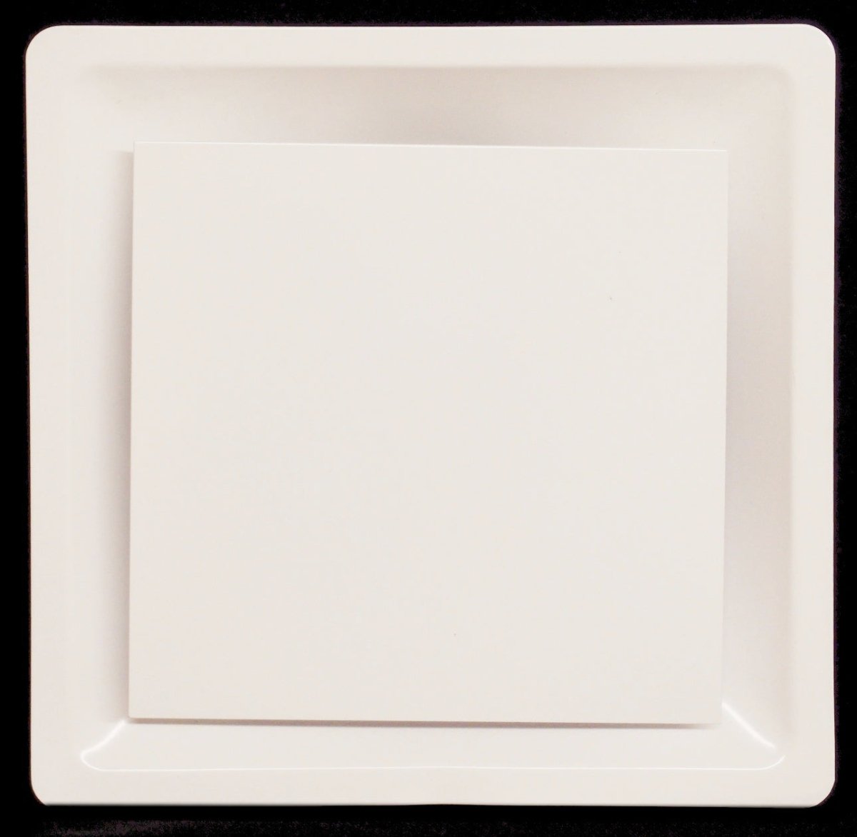 T - Bar Drop Ceiling Grille - Flat Plate Plaque Diffuser - 24" x 24" - 8" Collar - HVAC PremiumFDSG8 - 1