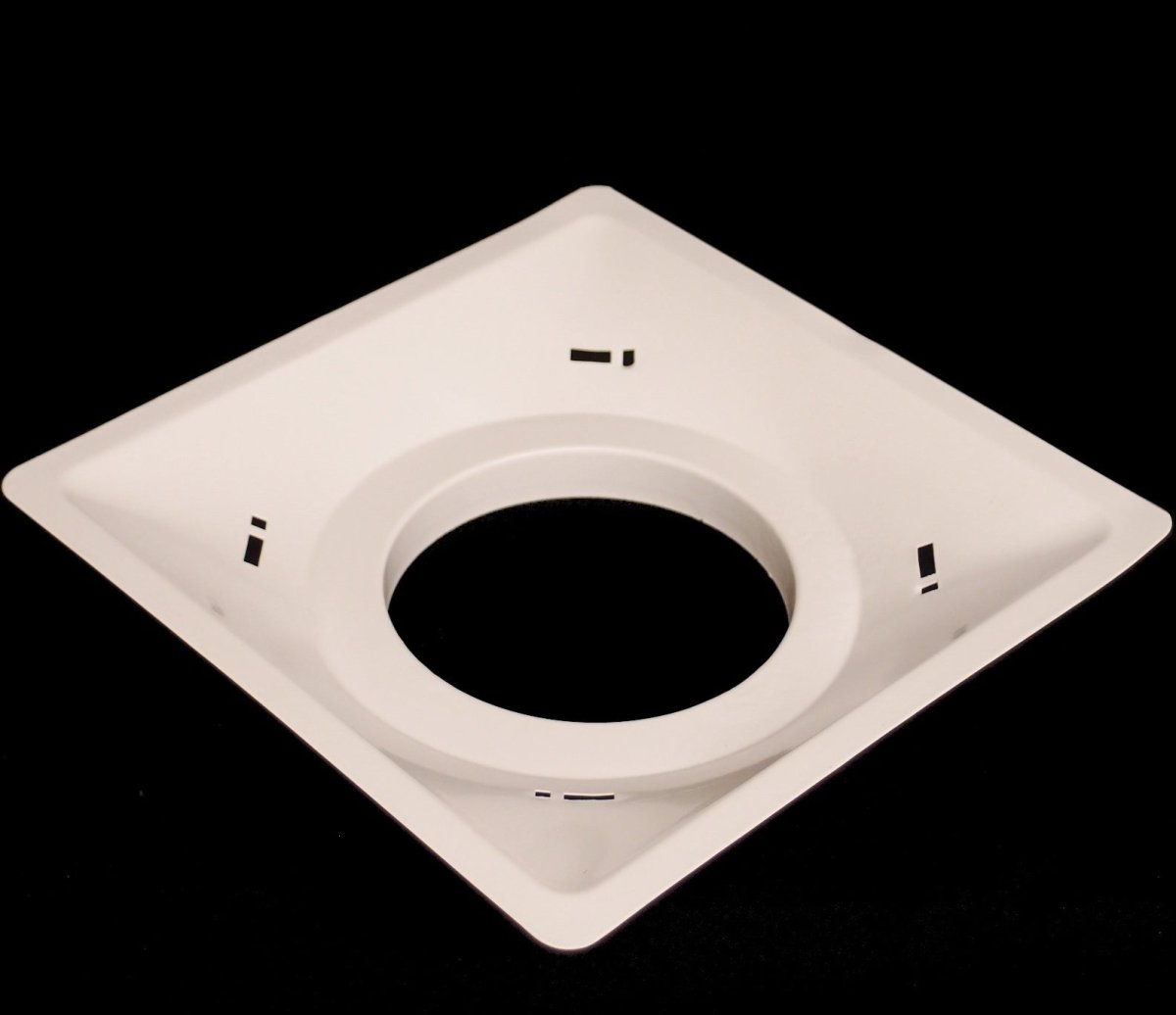 T - Bar Drop Ceiling Grille - Flat Plate Plaque Difsuer - 24&quot; x 24&quot; - 12&quot; Collar - HVAC PremiumFDSG12