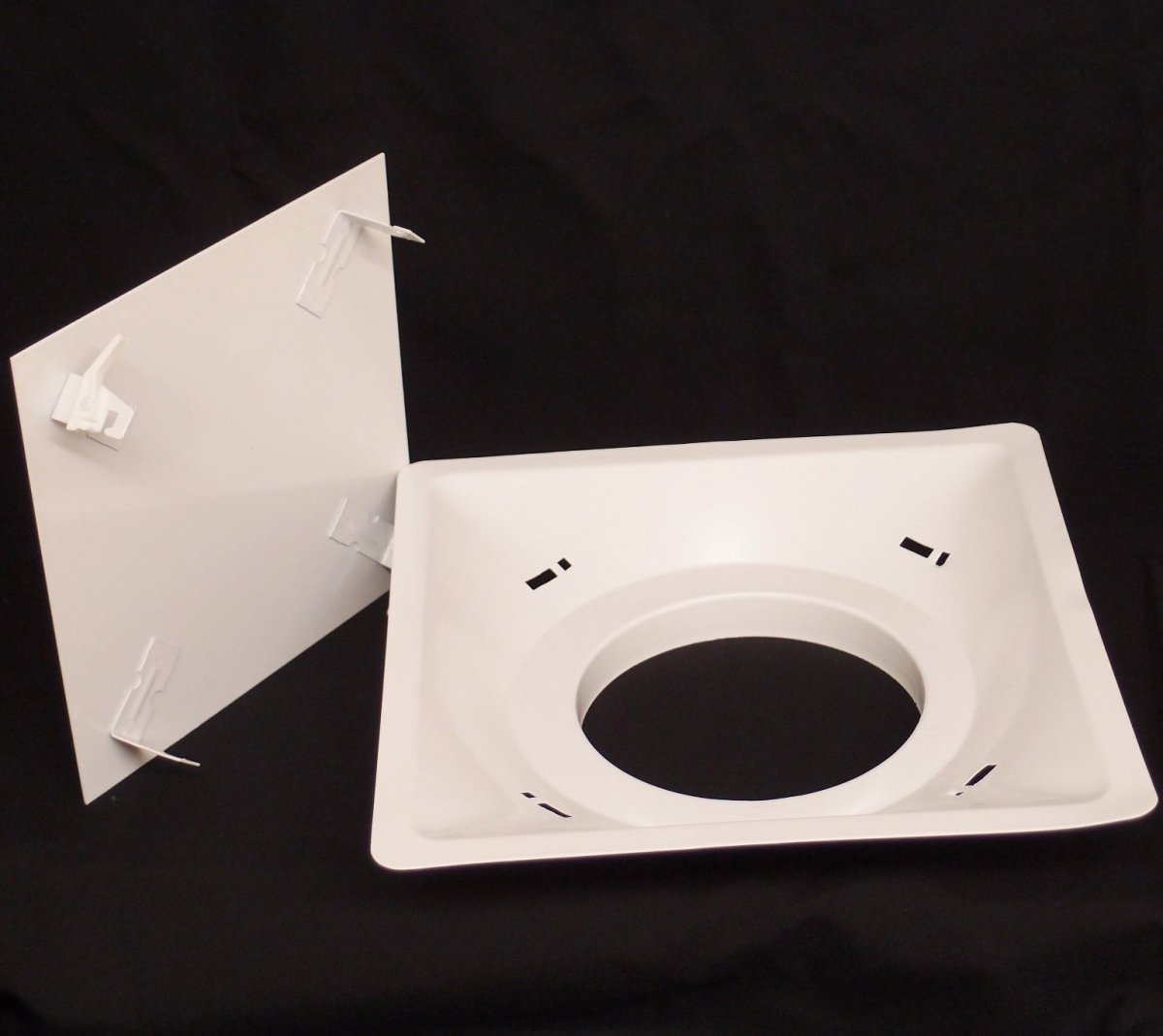 T - Bar Drop Ceiling Grille - Flat Plate Plaque Difsuer - 24&quot; x 24&quot; - 12&quot; Collar - HVAC PremiumFDSG12