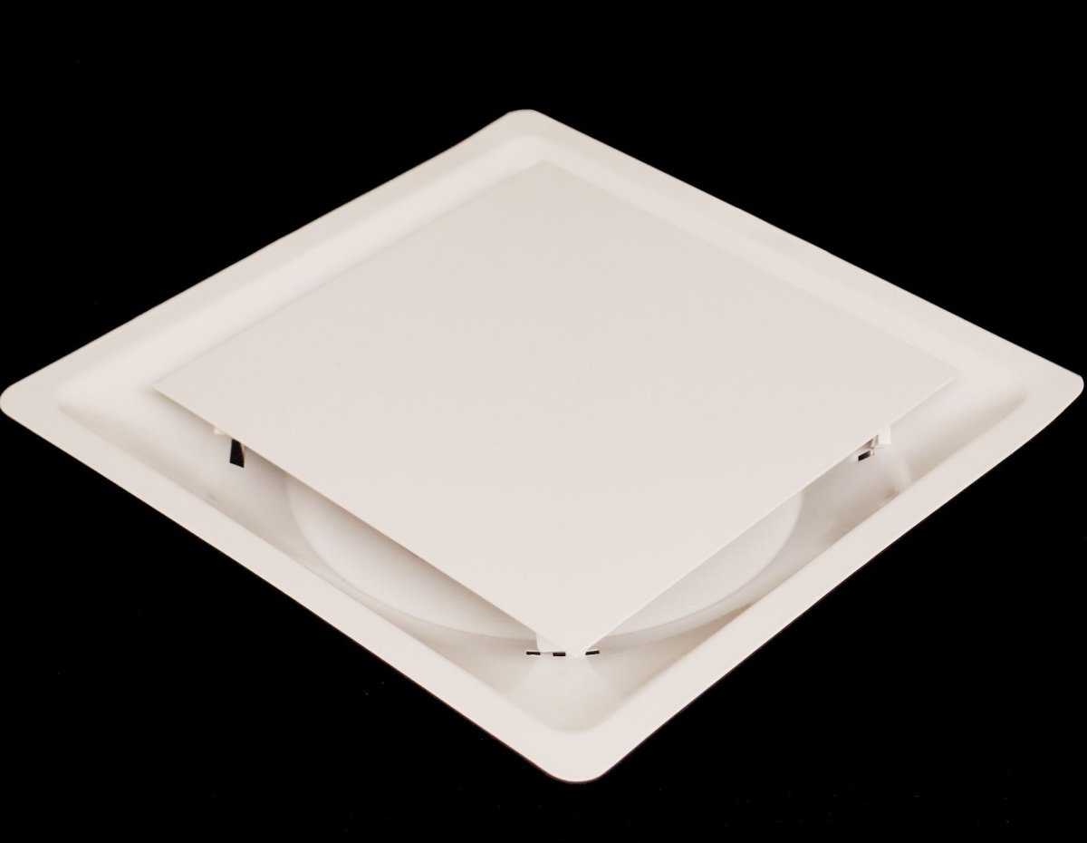 T - Bar Drop Ceiling Grille - Flat Plate Plaque Difsuer - 24&quot; x 24&quot; - 12&quot; Collar - HVAC PremiumFDSG12