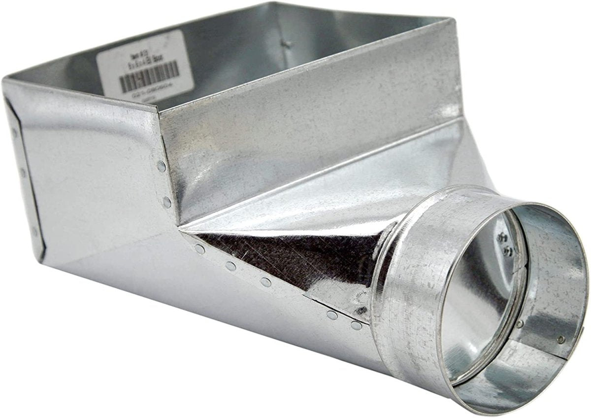 Wall Stack Register 90 Degree Angle Boot | 12" X 4" X 8" | Compatible with Duct 8" - HVAC Premium1248FLR90