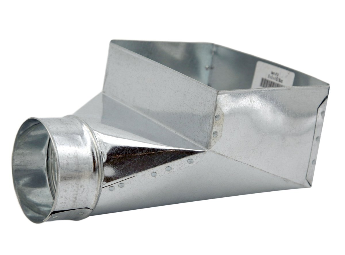 Wall Stack Register 90 Degree Angle Boot | 12&quot; X 6&quot; X 6&quot; | Compatible with Duct 6&quot; - HVAC Premium1266FLR90