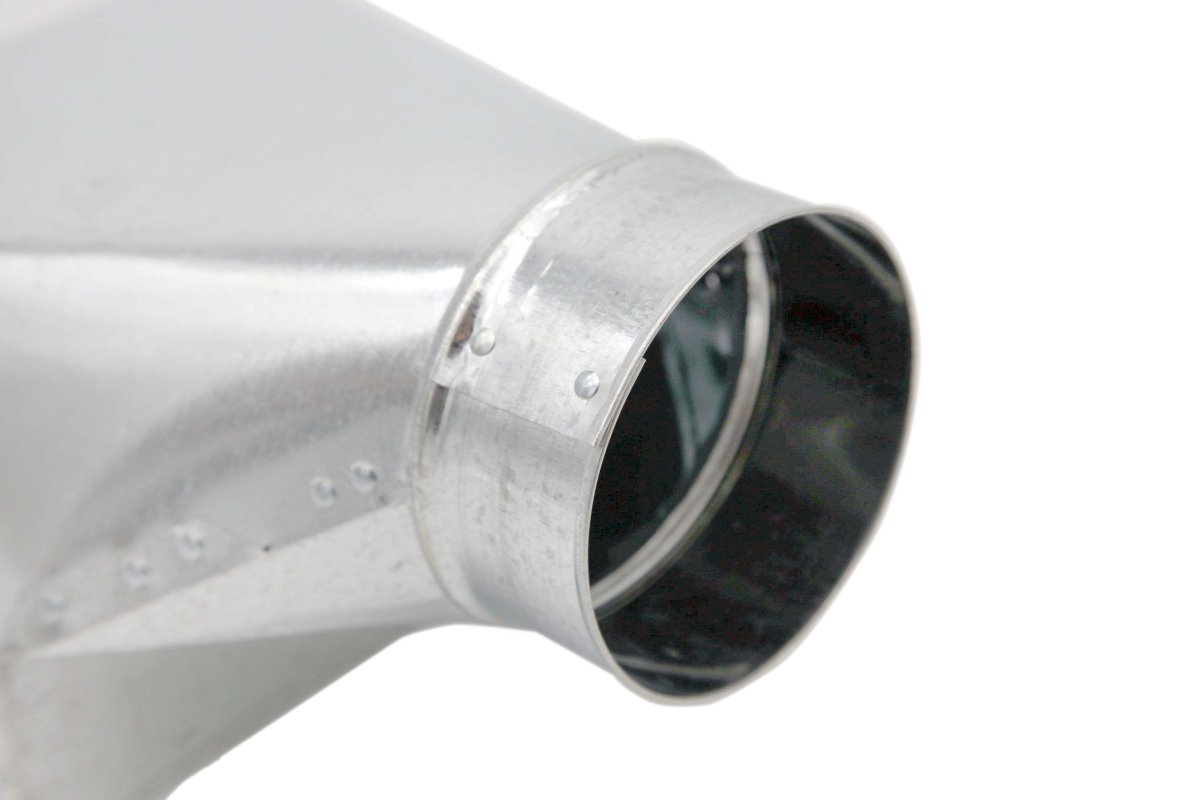 Wall Stack Register 90 Degree Angle Boot | 12&quot; X 6&quot; X 6&quot; | Compatible with Duct 6&quot; - HVAC Premium1266FLR90