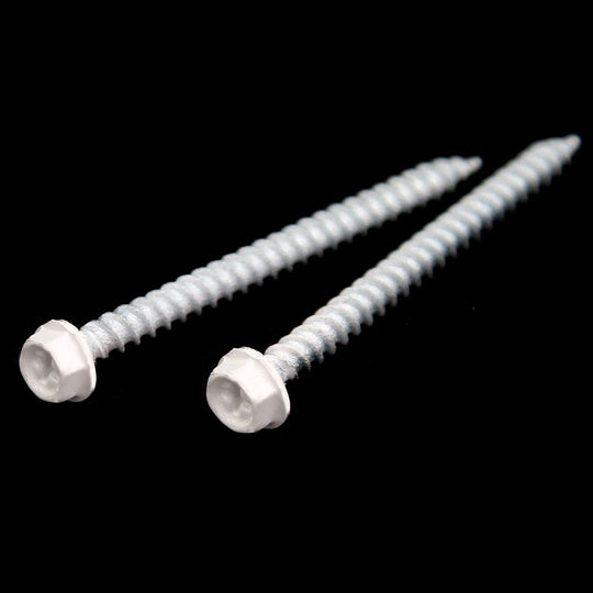 HVAC Vent Cover Grille & Register Hexagon Head & Slot Drive Screws (2 Screws) – White